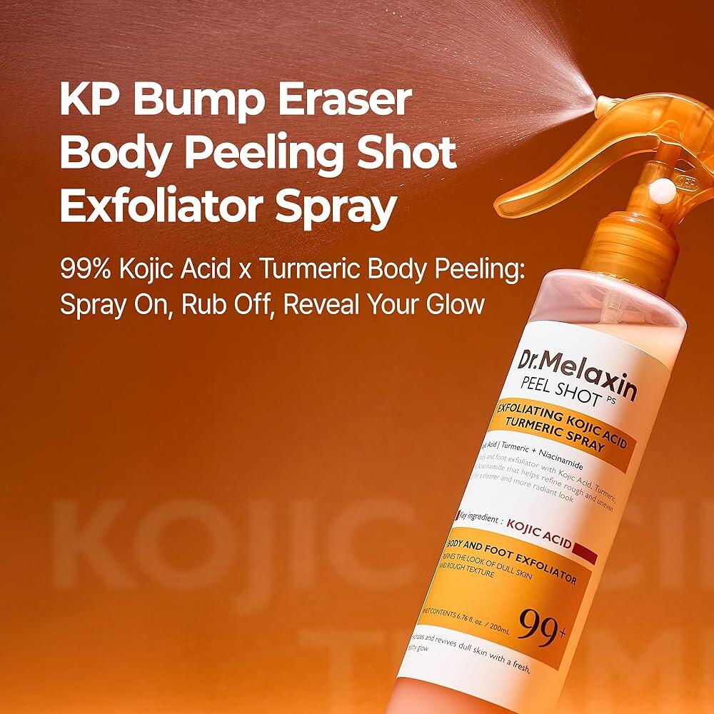 Spray exfoliante corporal y de pies con ácido kójico, 200 ml