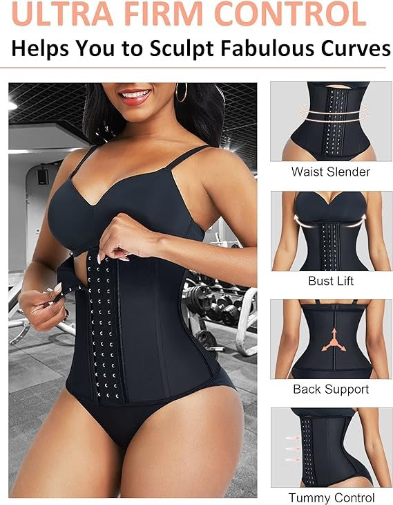 Faja moldeadora negra con soporte talla M — vista 4