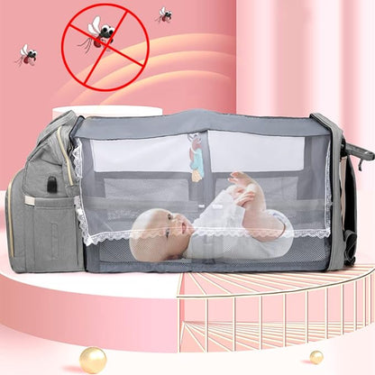 Mochila para pañales con cuna