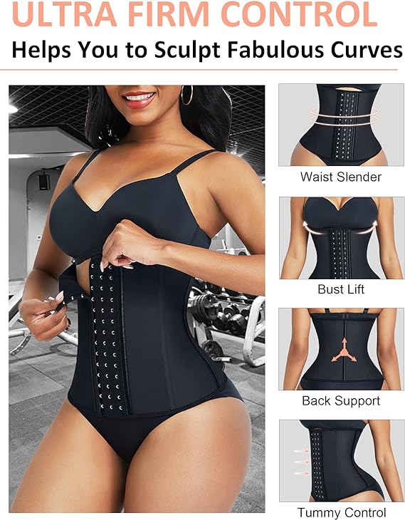 Faja moldeadora negra con soporte talla M — vista 3