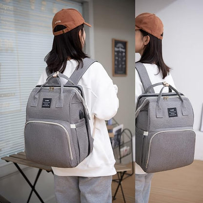 Mochila para pañales con cuna