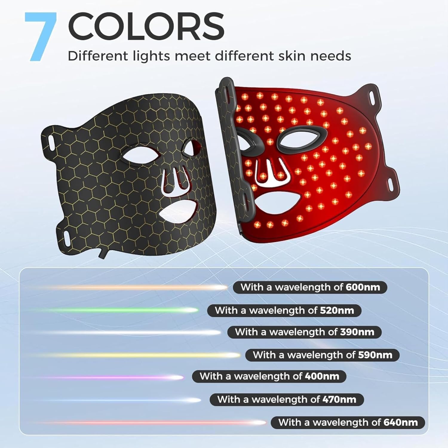 Máscara facial LED flexible con mando de control — vista 2