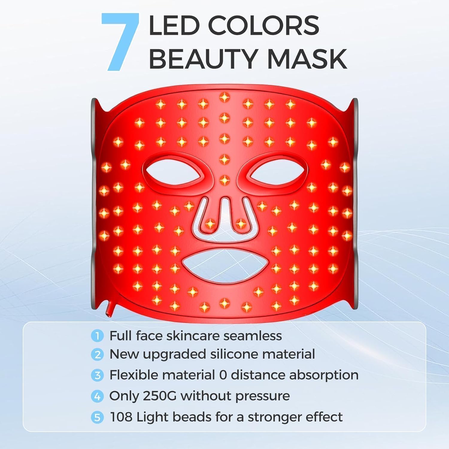 Máscara facial LED flexible con mando de control — vista 6