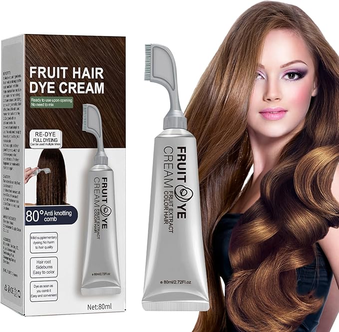 Crema temporal cubrecanas marrón con peine aplicador — vista 7