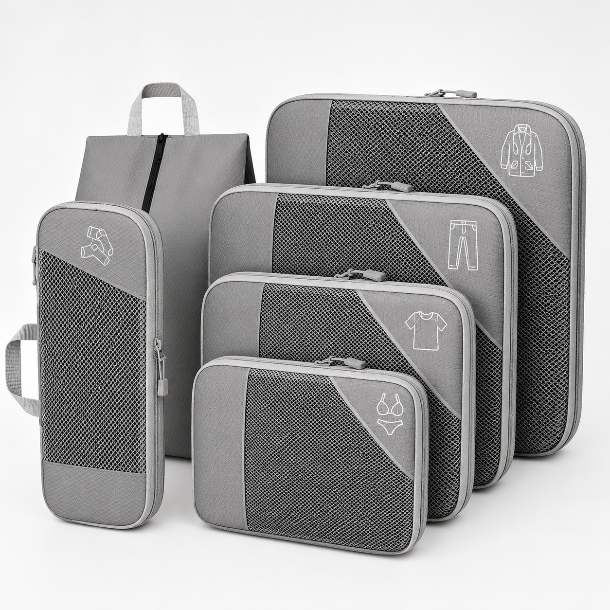 Set de 5 bolsas de compresión para maleta
