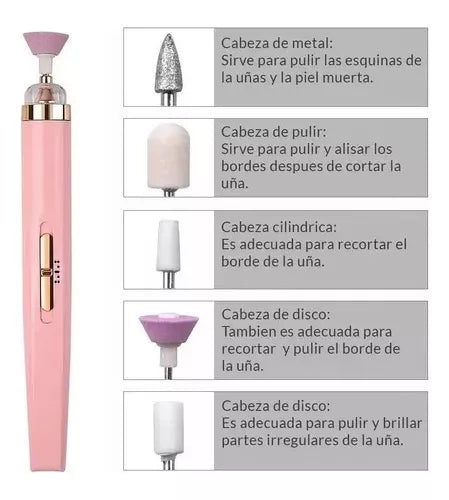 Set de manicura eléctrico con cinco cabezales — vista 4