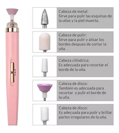 Set de manicura eléctrico con cinco cabezales — vista 4