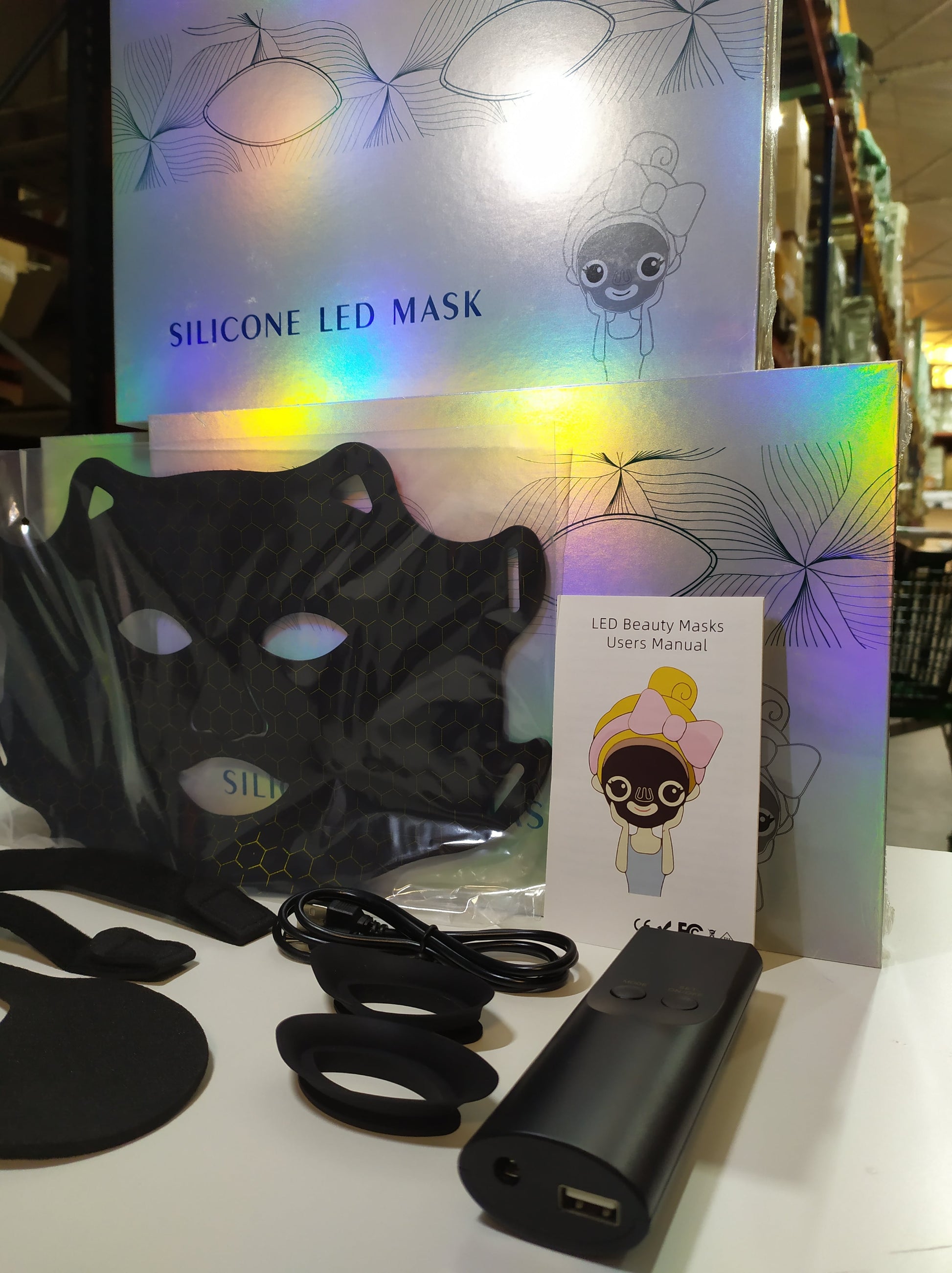 Máscara facial LED flexible con mando de control — vista 16