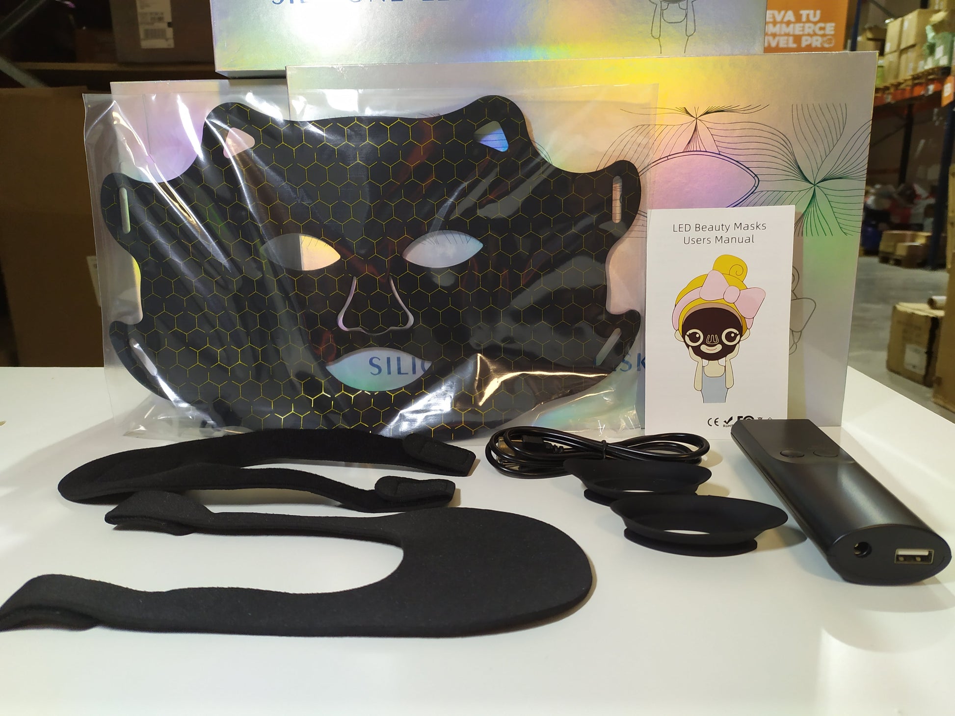 Máscara facial LED flexible con mando de control — vista 18