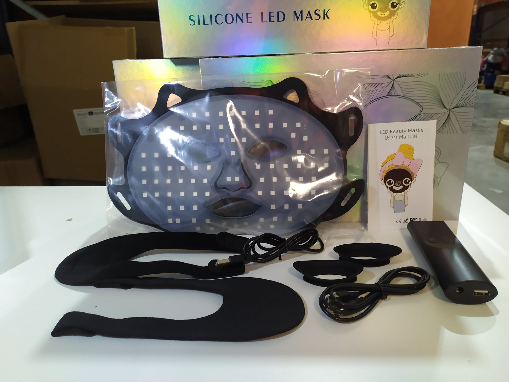 Máscara facial LED flexible con mando de control — vista 19