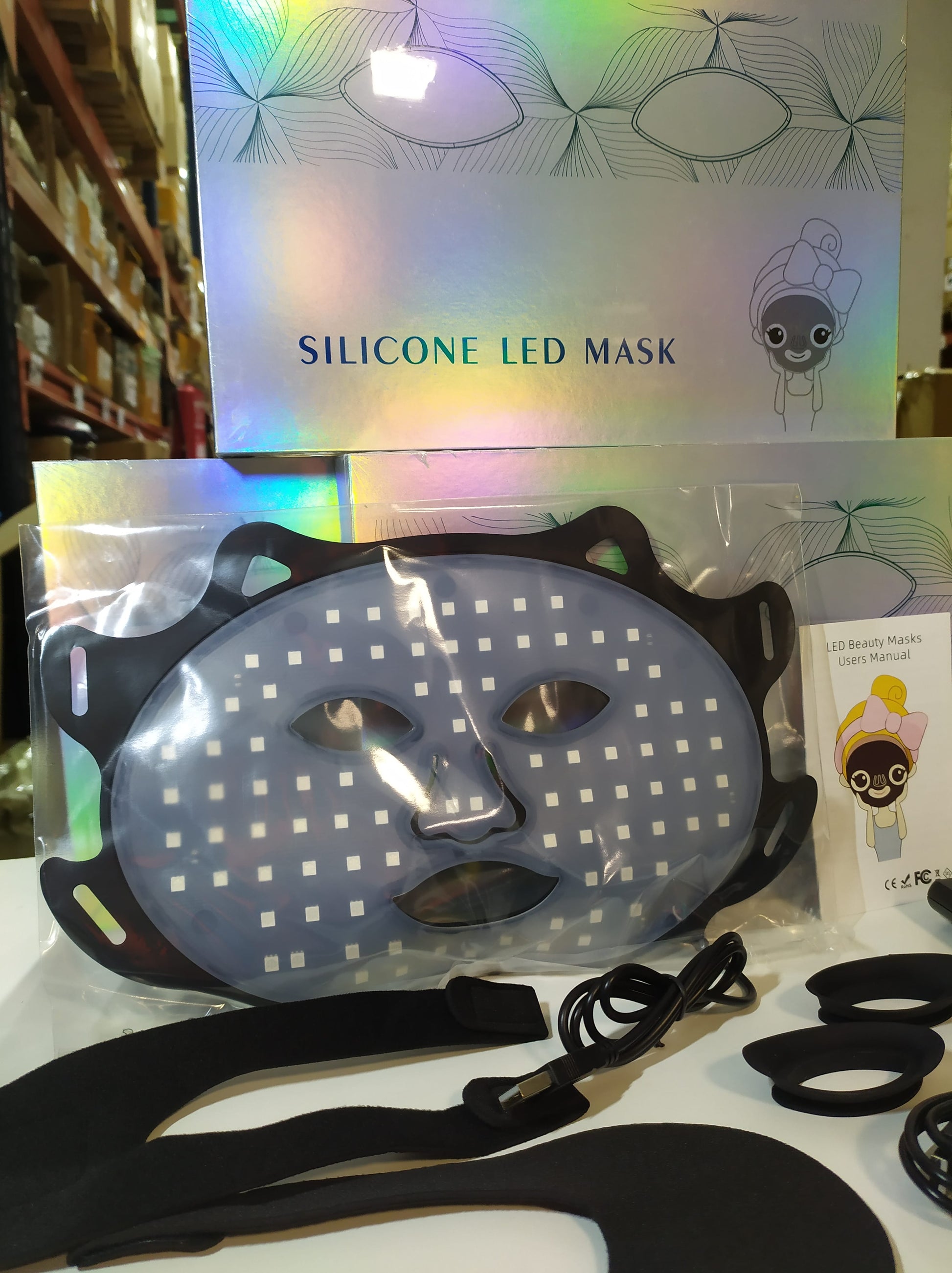 Máscara facial LED flexible con mando de control — vista 7