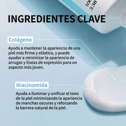 Crema hidratante de colágeno y niacinamida, 100 ml