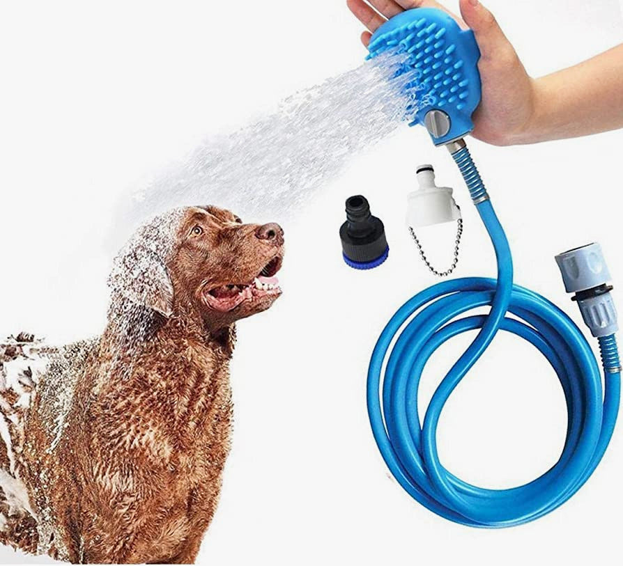 Alcachofa de ducha con cepillo para mascotas