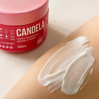 Textura de la crema recien extendida sobre la piel
