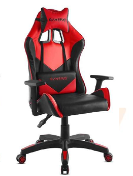 Silla gaming ergonómica reclinable con ruedas 360°