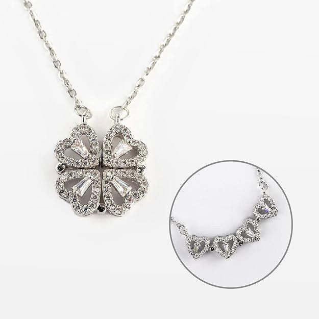 Collar trébol de plata