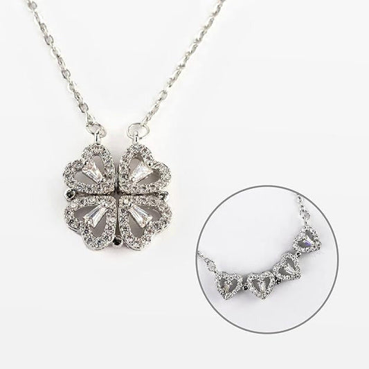 Collar trébol de plata