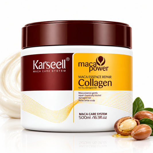 Bote de mascarilla capilar Karseell Collagen de 500 ml