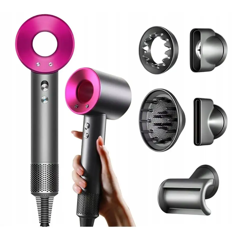 Secador ionico con sus cinco accesorios magneticos
