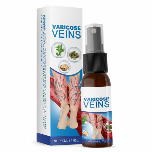 Spray de masaje para piernas cansadas de 30 ml con su caja