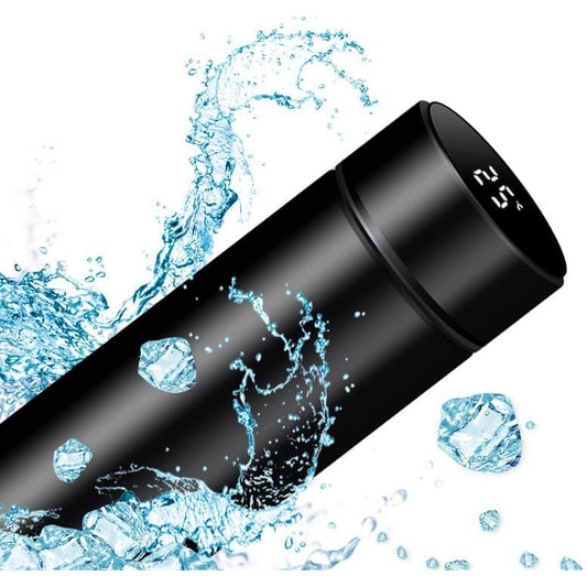 Vaso térmico negro con pantalla de temperatura, 500 ml