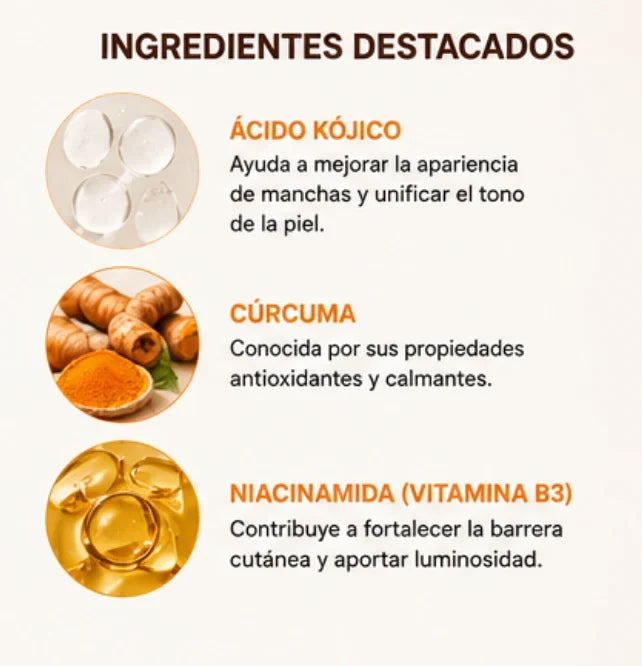 Ácido kójico, cúrcuma y niacinamida: para qué sirve cada uno