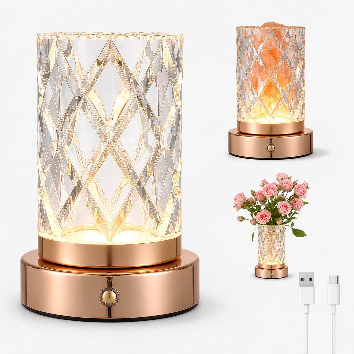 Lámpara de cristal multifunción