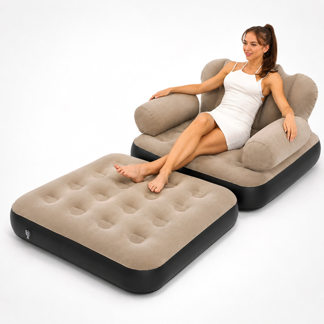 Sofá cama hinchable portátil