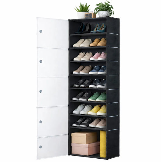Zapatero de plástico de 8 niveles con puerta - additional image 6